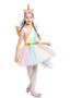 BFJFY Halloween Girl's Unicorn Rainbow Princess Dress Cosplay Costume