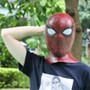 Avengers:Infinity War Cosplay Iron Spiderman Latex Full Head Breathe Mask For Cosplay Helloween Party