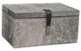 Small Grey Hairon Leather Box - Style: 7789756