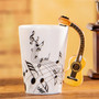 Hagat™️  Music Notes Mug with Guitar Handle | Ceramic , Tea mugs