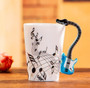 Hagat™️  Music Notes Mug with Guitar Handle | Ceramic , Tea mugs