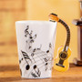 Hagat™️  Music Notes Mug with Guitar Handle | Ceramic , Tea mugs