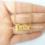 Stainless Steel Word Necklace Silver or Gold Tone