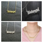Stainless Steel Word Necklace Silver or Gold Tone