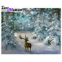 5D DIY Diamond Painting Reindeer in Sparkling Forest - craft kit