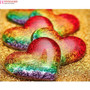 5D DIY Diamond Painting Rainbow Glitter Hearts - craft kit