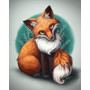5D DIY Diamond Painting Fluffy Red Fox Cartoon Drawing - craft kit