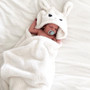 Baby Cartoon Plush Receiving Blanket