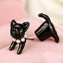 3D Cute Cat Stud Earrings