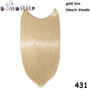 20 inches Invisible Wire No Clips Fish Line Hairpieces Silky Straight