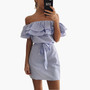 Women Off The Shoulder Dress With Ruffles