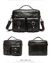 Briefcase men leather laptop messenger genuine leather shoulder for documents