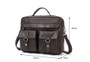 Briefcase men leather laptop messenger genuine leather shoulder for documents