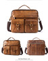 Briefcase men leather laptop messenger genuine leather shoulder for documents