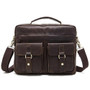 Briefcase for men work office genuine leather messenger laptop business document