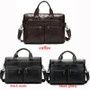 Briefcases men's genuine leather messenger shoulder crossbody bags for laptop totes