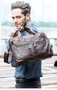 Briefcases men's genuine leather messenger shoulder crossbody bags for laptop totes