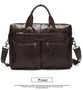 Briefcases men's genuine leather messenger shoulder crossbody bags for laptop totes