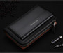 Wallet men business brand clutch real leather phone credit card organizer large fashion zipper hand bag