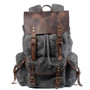 Backpacks women multifunction casual canvas vintage waterproof large capacity travel bag leather laptop