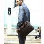 Briefcase men messenger bag leather genuine shoulder crossbody laptop business totes