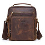 Bag men leather shoulder vintage messenger crossbody handbag sling