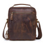 Bag men leather shoulder vintage messenger crossbody handbag sling