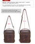 Bag men leather shoulder vintage messenger crossbody handbag sling