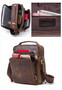 Bag men leather shoulder vintage messenger crossbody handbag sling