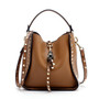 Bags for women genuine leather famous brand rivet crossbody bags messenger shoulder luxury designer