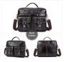 Bag men leather laptop genuine shoulder messenger crossbody briefcase tote