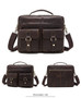 Bag men leather laptop genuine shoulder messenger crossbody briefcase tote