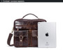 Bag men leather laptop genuine shoulder messenger crossbody briefcase tote