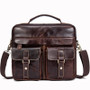 Briefcase male messenger genuine leather work business casual travel for documents