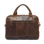 Briefcase for men leather laptop genuine bussiness messenger office