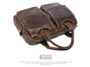 Briefcase for men leather laptop genuine bussiness messenger office