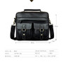 Briefcase men real leather antique style business 13"" laptop cases attache messenger bags portfolio