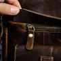 Briefcase men real leather antique style business 13"" laptop cases attache messenger bags portfolio