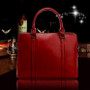 Briefcase women 100% genuine leather 14 inch laptop handbags office shoulder messenger