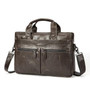 Briefcases men's bag genuine leather crossbody messenger shoulder 14'' laptop totes