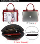 Briefcase women vintage big genuine leather 14inch laptop bags handbags office work shoulder messenger