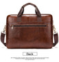 Briefcase men's bag leather laptop office genuine computer business handbag