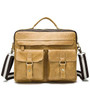 Handbag men genuine leather messenger briefcase business shoulder crossbody