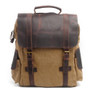 Backpacks men casual canvas vintage school bags young large capacity travel leather laptop