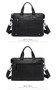 Briefcase male leather laptop genuine handbags tote messenger business for documents