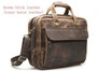 Briefcase men oil waxy leather antique design business laptop document case fashion attache messenger bag tote portfolio