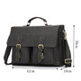 Briefcase male vintage real leather messenger shoulder portfolio laptop bag case office handbag