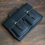 Briefcase male vintage real leather messenger shoulder portfolio laptop bag case office handbag