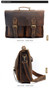 Briefcase male vintage real leather messenger shoulder portfolio laptop bag case office handbag