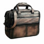 Briefcase men real leather antique style business 15.6"" laptop cases attache messenger bags portfolio